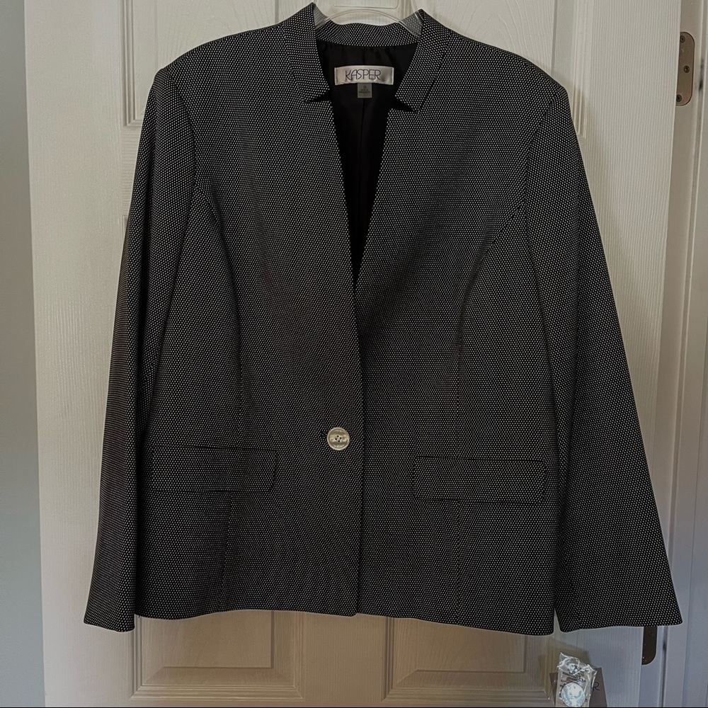 Kasper NWT 16 black and white blazer jacket